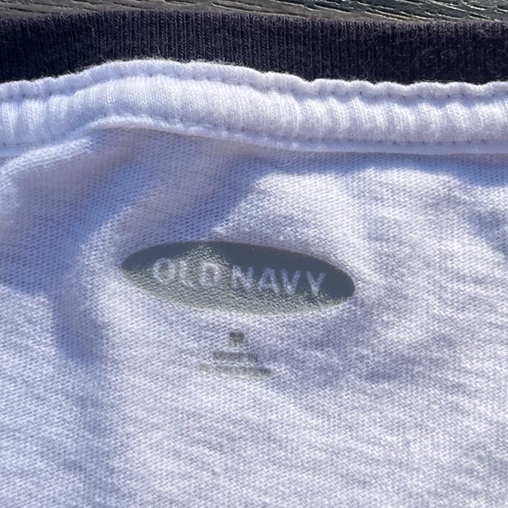 Old Navy; Classic White T-Shirt; NASA Logo Graphic; Deep Navy/Black Neckline; M - Picture 5 of 7